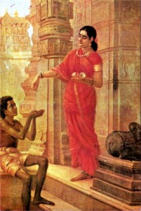 "A Hindu Woman Giving Alms," by Raja Ravi Varma