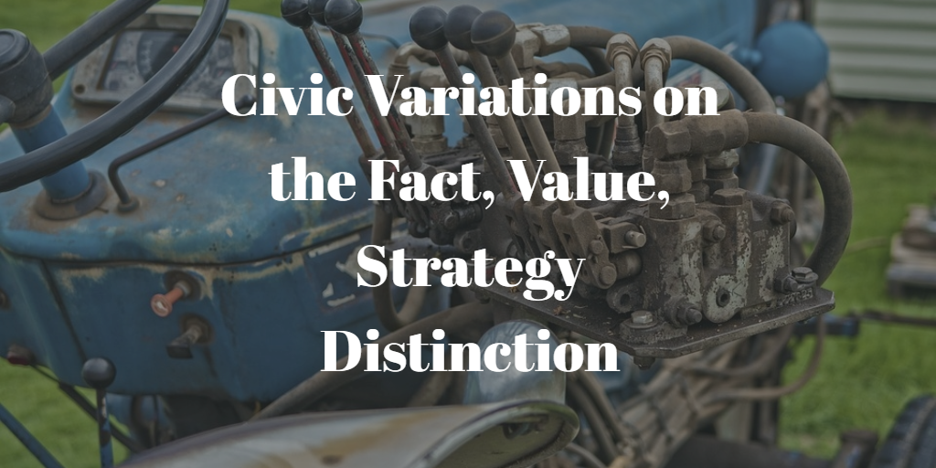 Civic Variations on the Fact, Value, Strategy Distinction